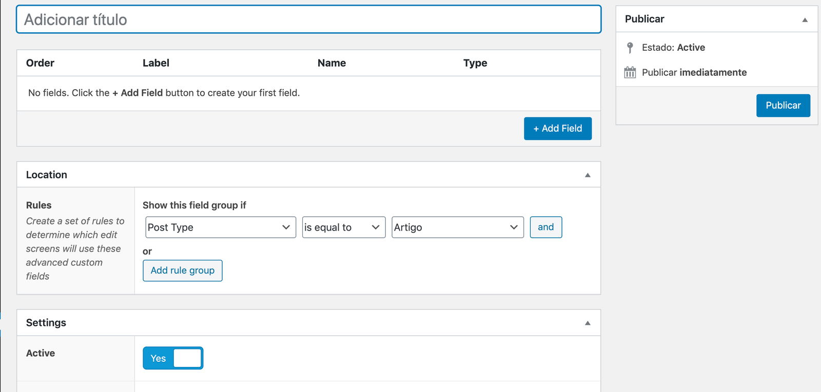 Criar site com ELEMENTOR, Custom Post-Types e Custom-Fields