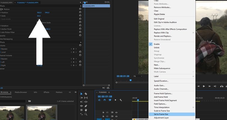 Image Resize no Adobe Premiere Pro