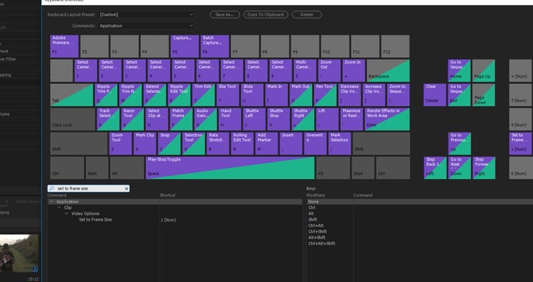 Image Resize no Adobe Premiere Pro Keyboard